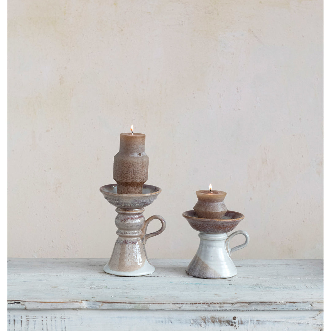 Handled Pillar Candle Holder