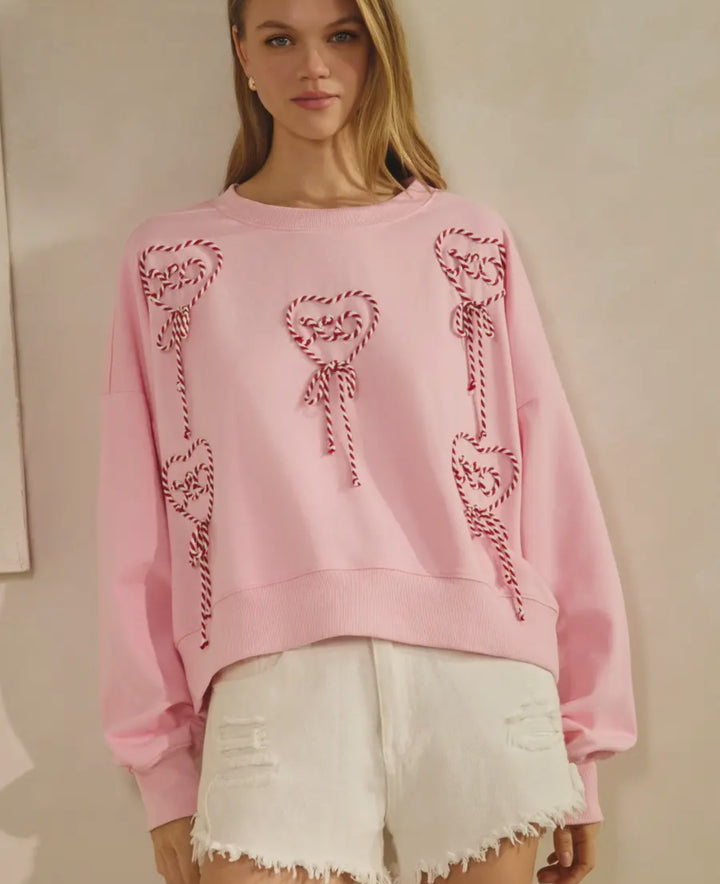 Sweetheart Candy Rope Sweatshirt