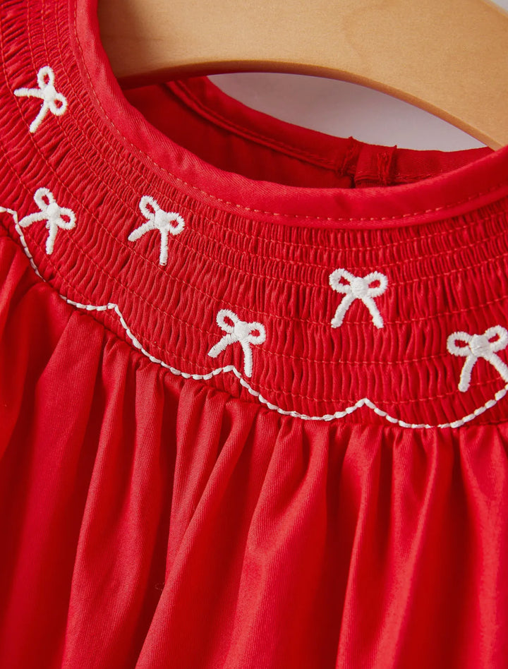 Girl’s Smocked Bow Dress
