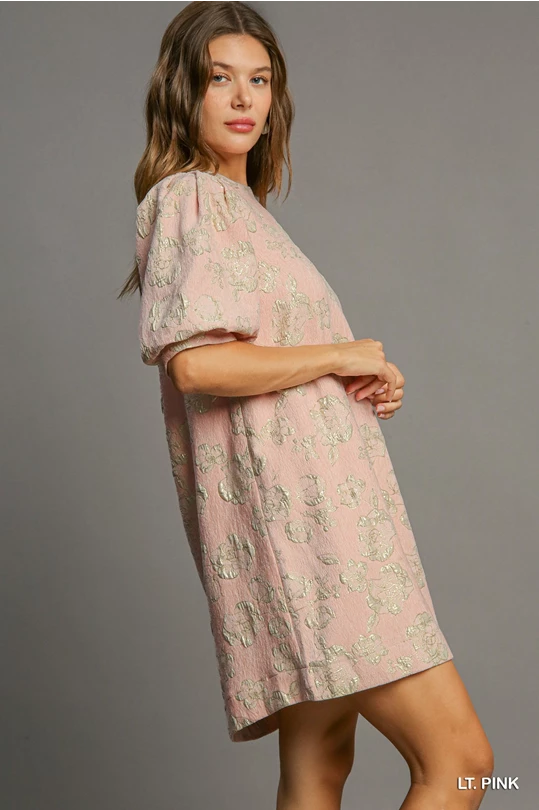 Metallic Light Pink Dress