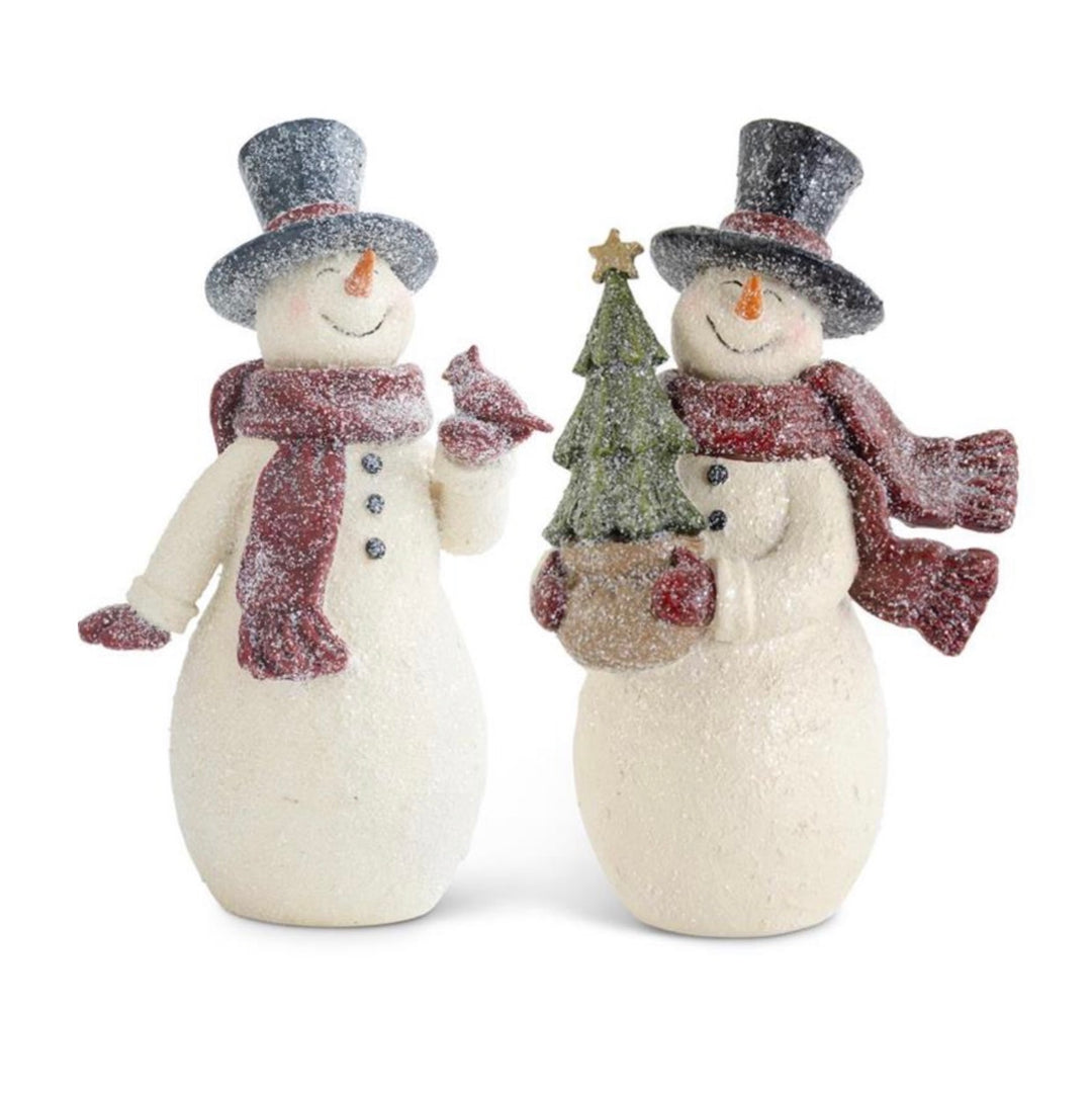 Frosted Winter Friends Snowman Figurines