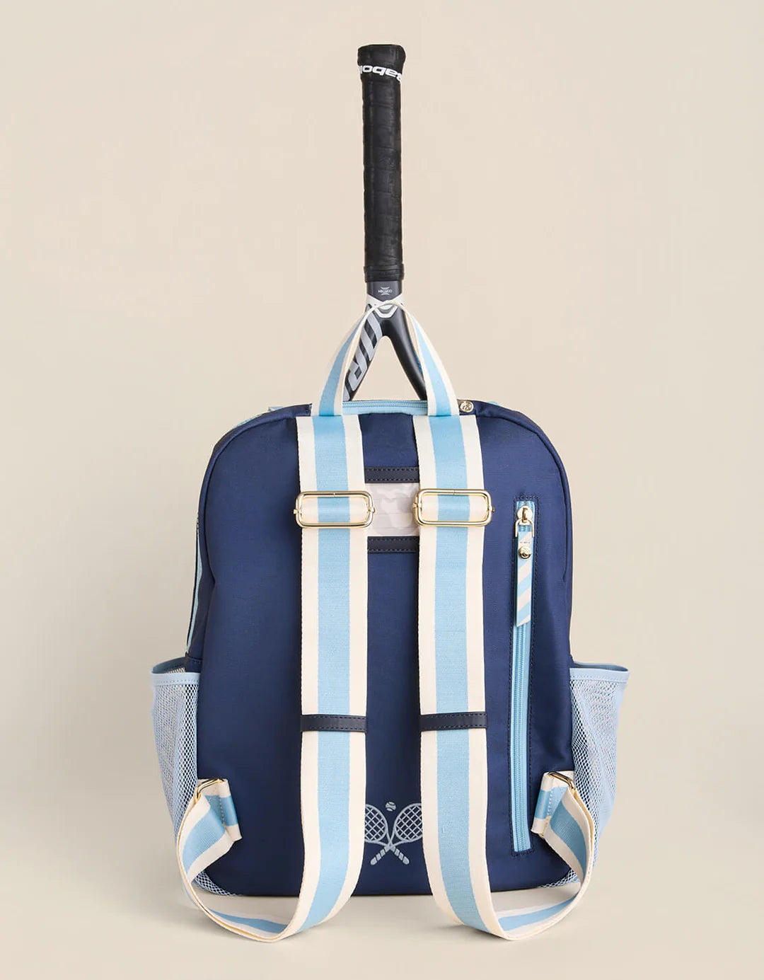 Armada Tennis Backpack – Navy Blue Stripe