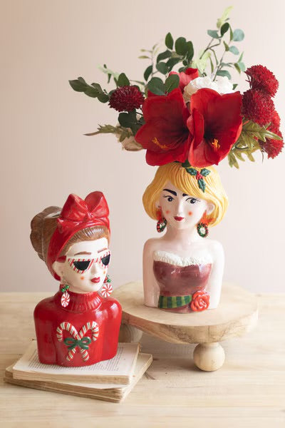 Merry & Bright Ladies Ceramic Vases