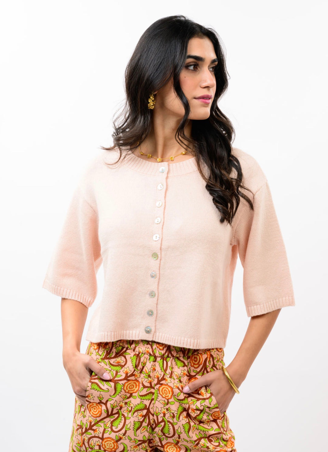 Blushing Button Cardigan