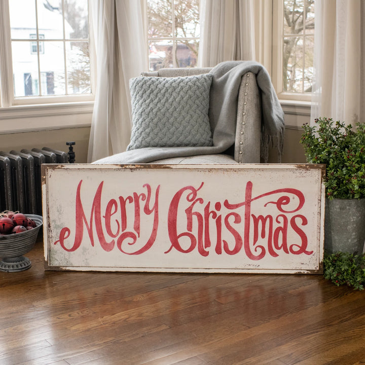 Vintage Merry Christmas Wall Sign