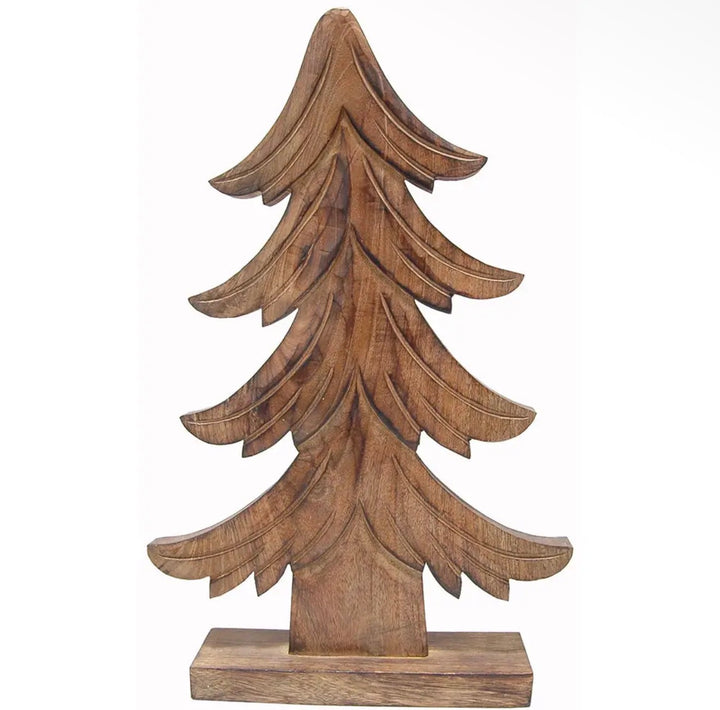 Carved Woodland Christmas Trees