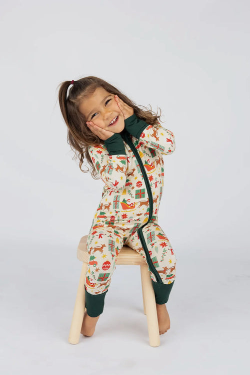 Vintage Holiday Bamboo Christmas PJs - Baby