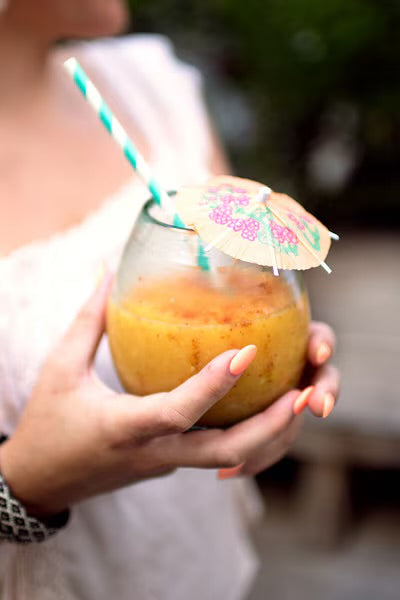Hand-Blown Stemless Wine Glass