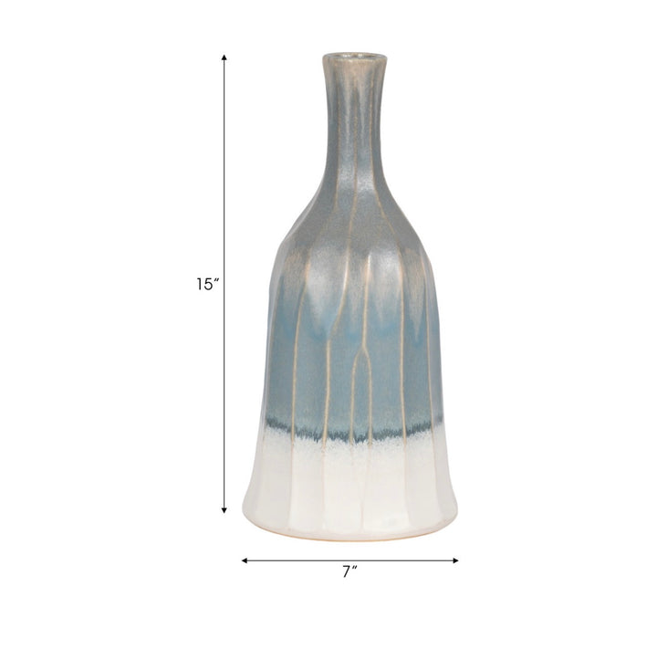 Blue Horizon Reactive Glaze Vase