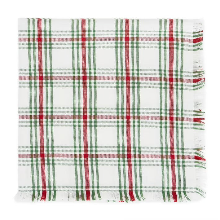Christmas Traditions Plaid Cloth Napkin