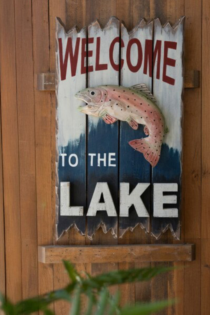 Welcome to the Lake Wall Sign