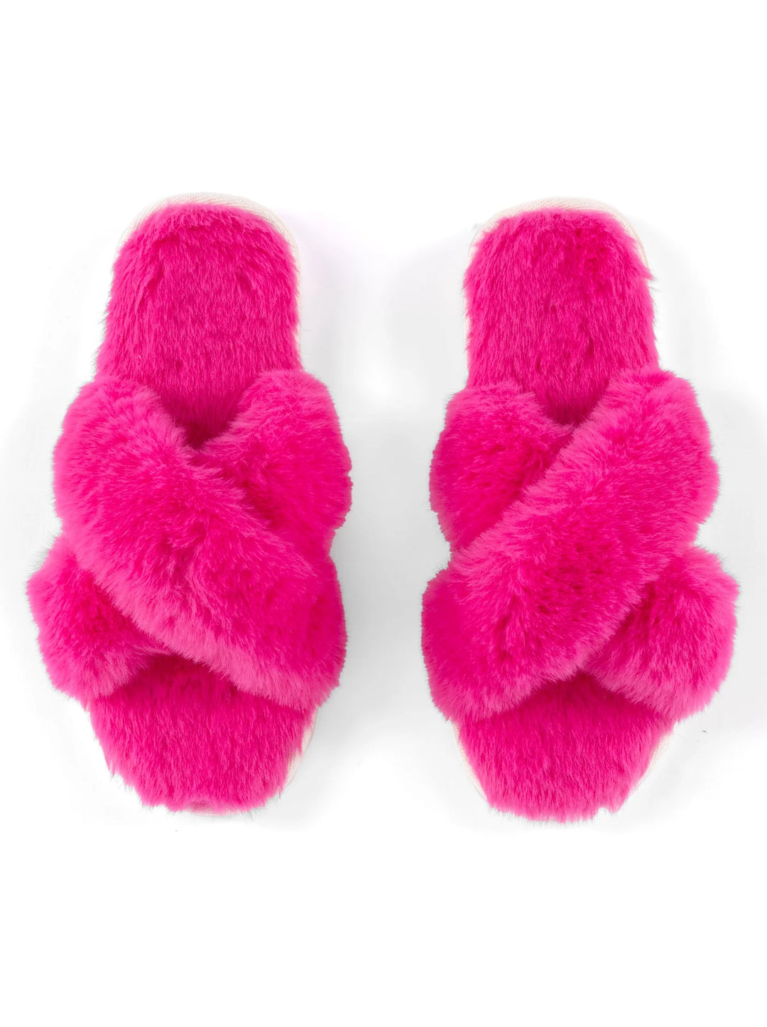 Fuzzy Bliss Slippers – Hot Pink
