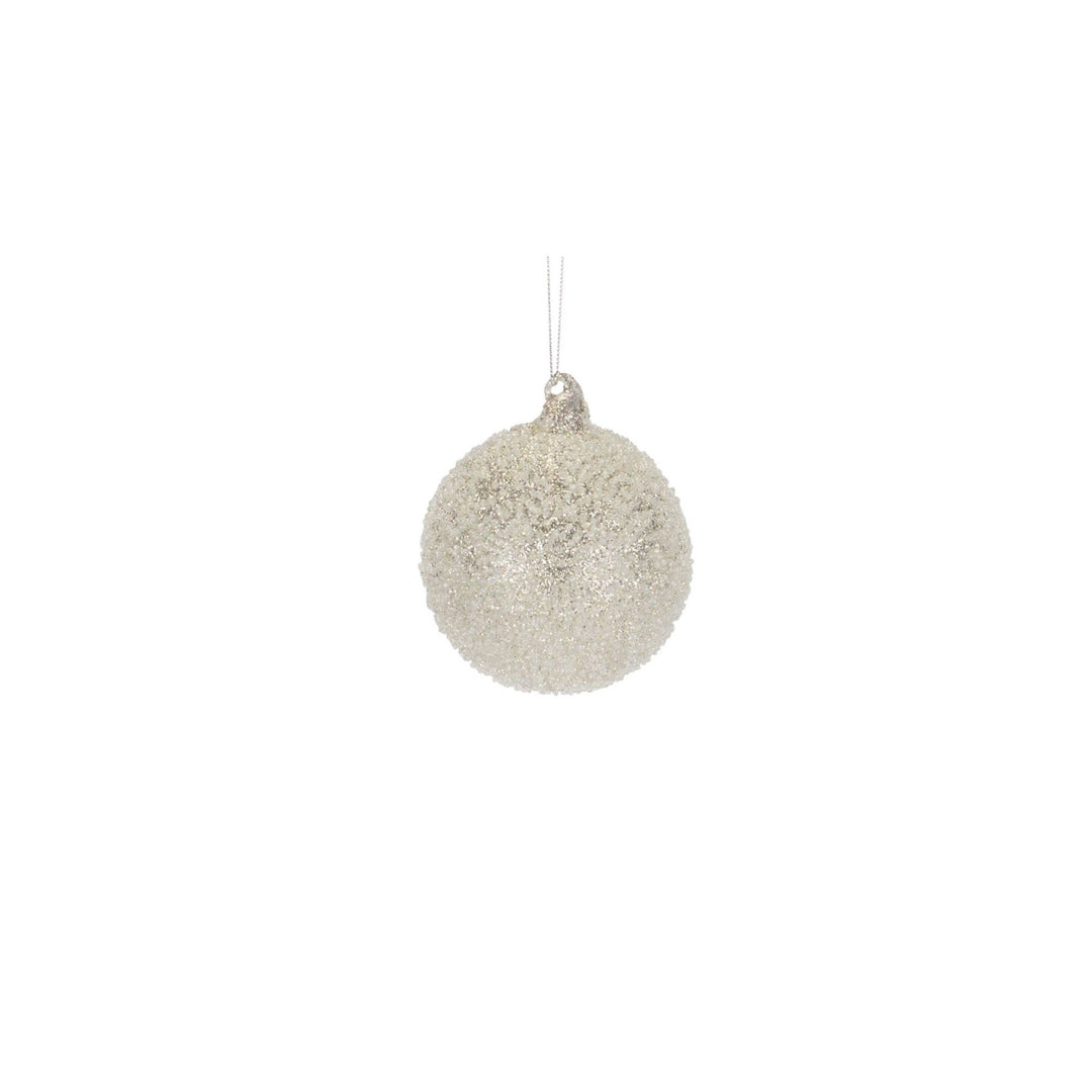 Winter Radiance Frosted Glass Ornaments