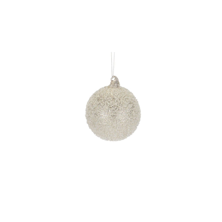 Winter Radiance Frosted Glass Ornaments