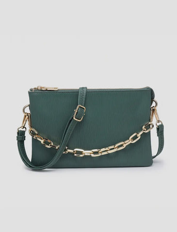 Izzy Textured Crossbody with Chain