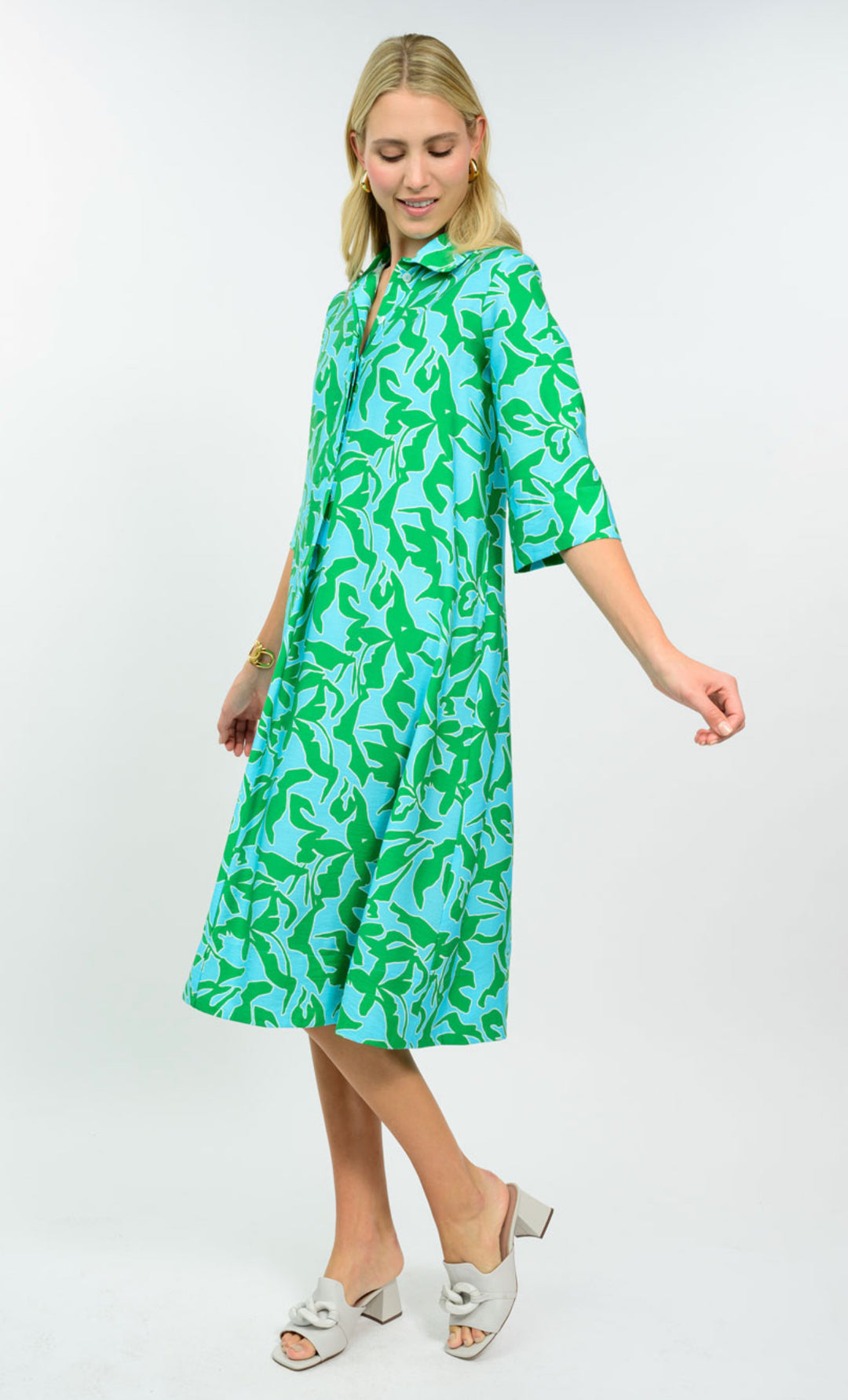 Palm Breeze Midi Dress