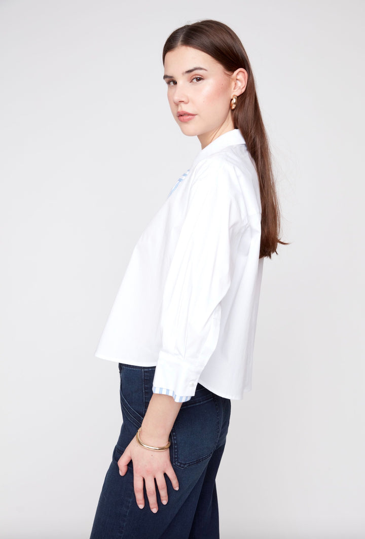 The Oxford Tie Blouse – White
