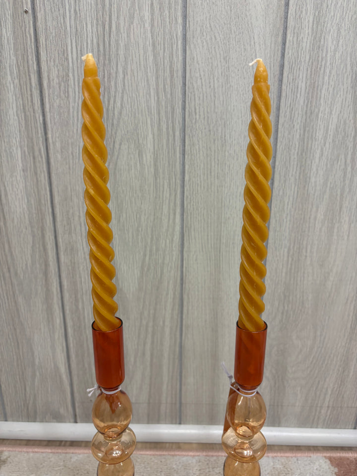 Twisted Taper Candle Pair