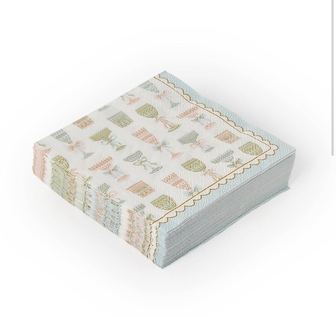 Bow & Goblet Paper Napkins