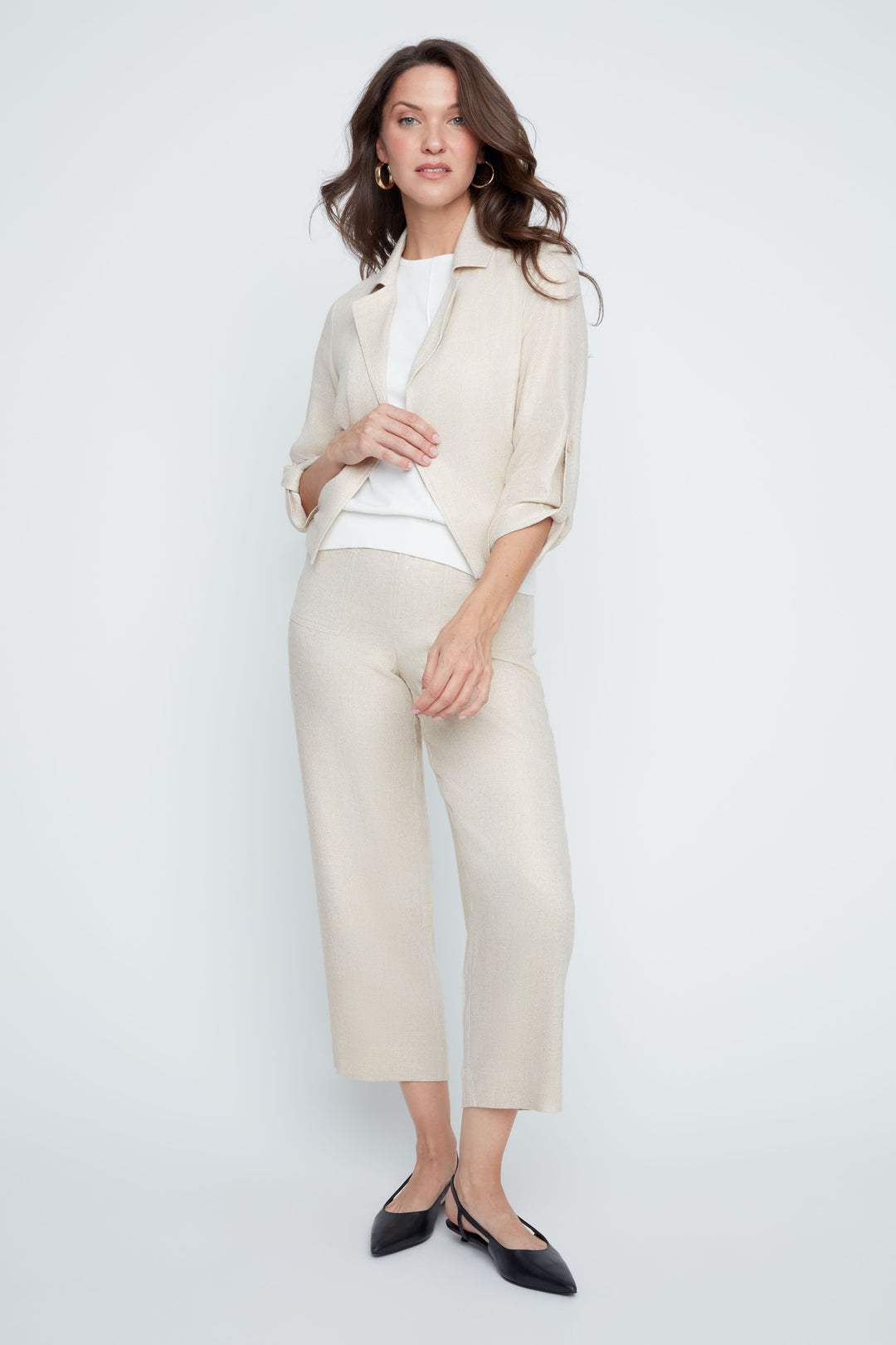 Sandstone Cropped Trousers