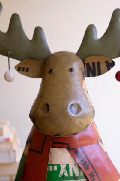 Merry Moose Christmas Figure
