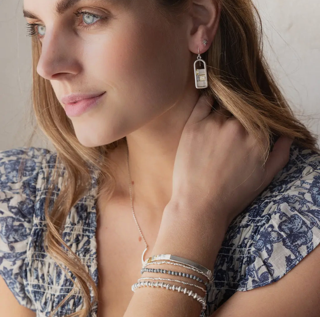 Good Karma Miyuki Frame Earring