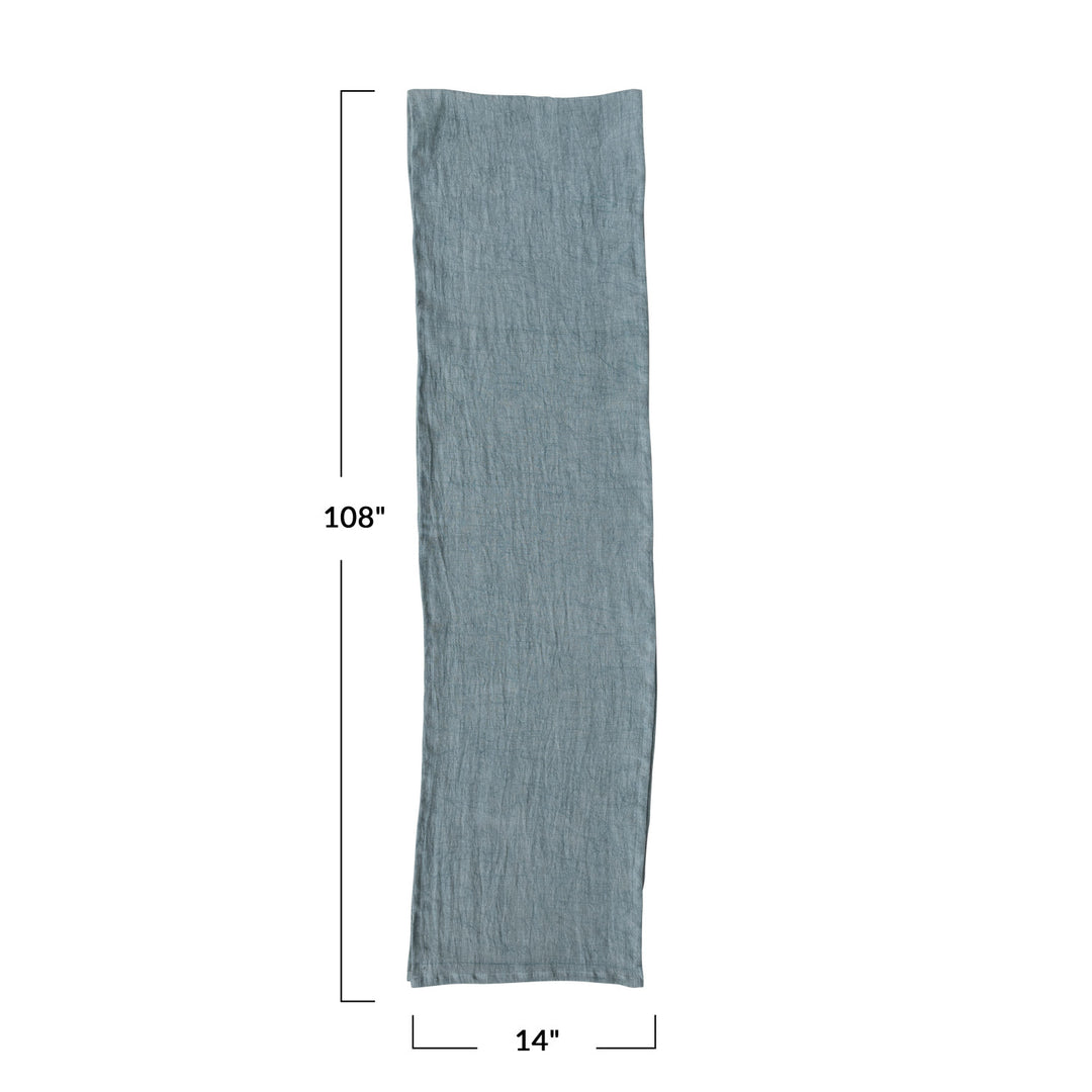 108” Stonewashed Linen Table Runner