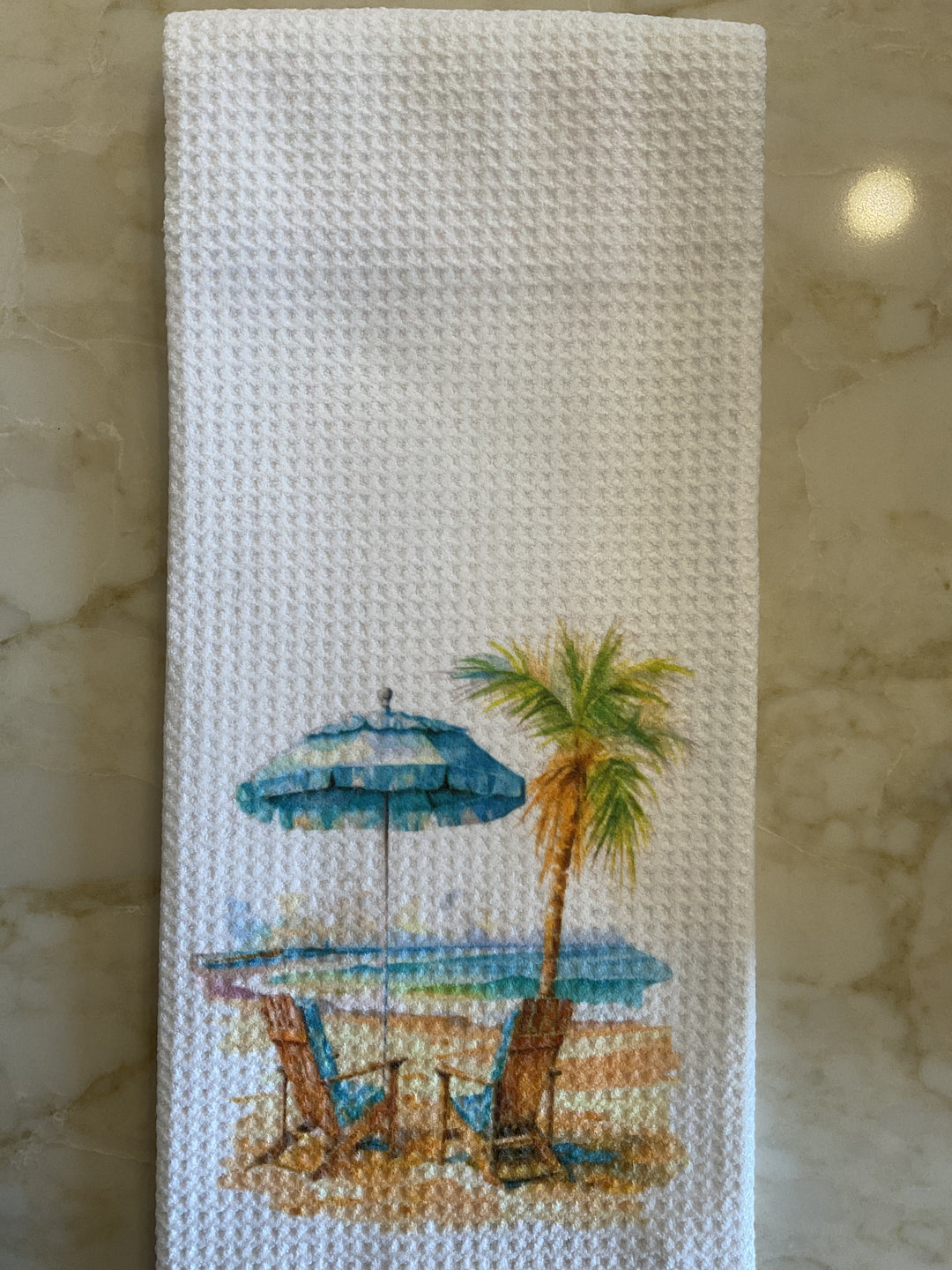 White Waffle Weave Towel
