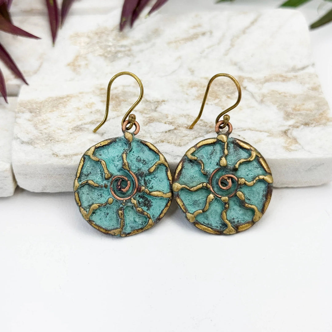 Brass Patina Earrings