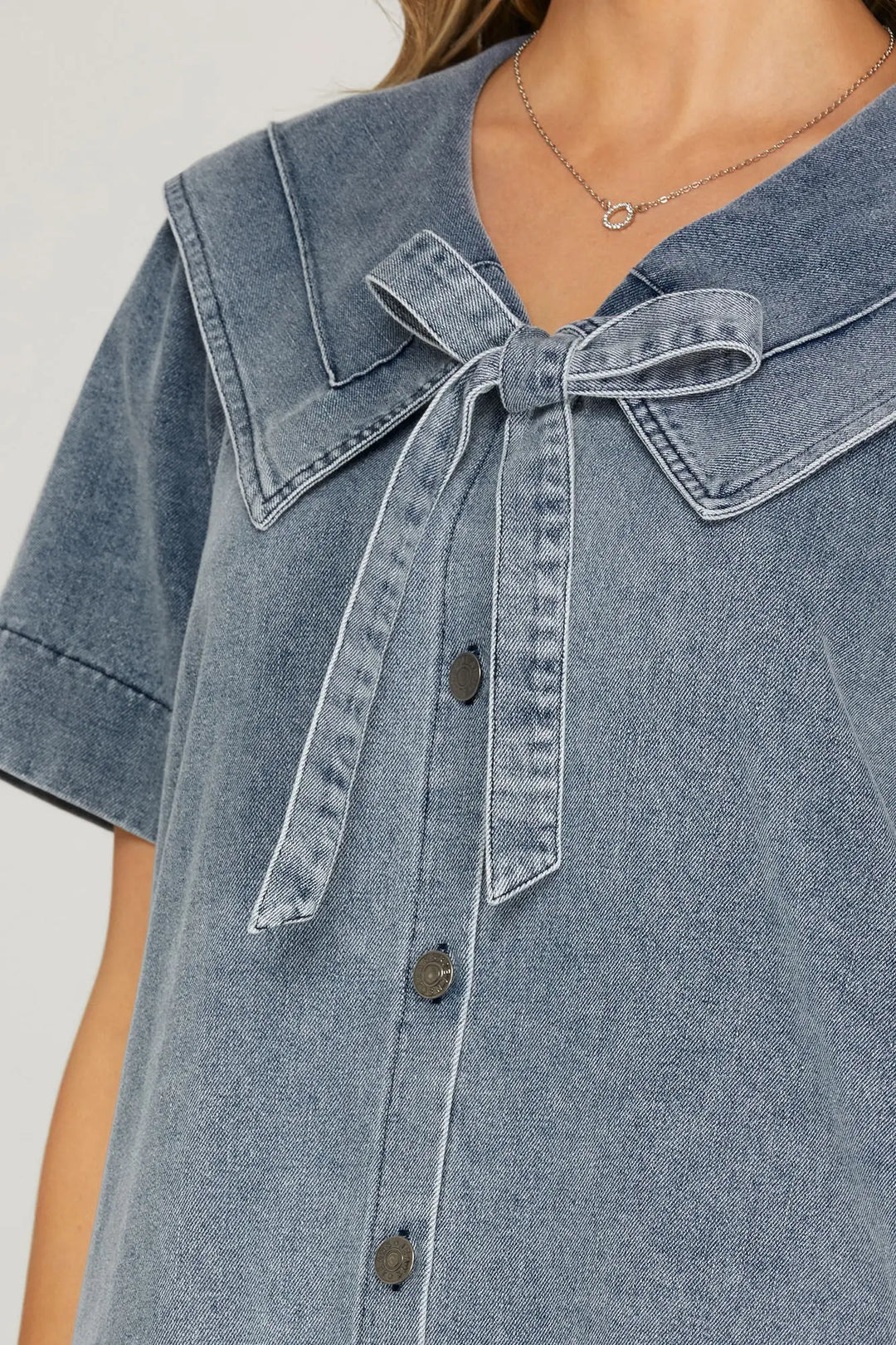The Harbor Bow Denim Dress