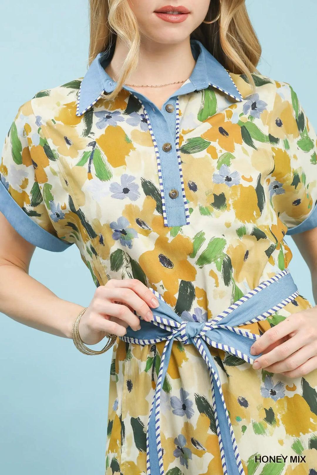 Honey Meadow Belted Mini Dress