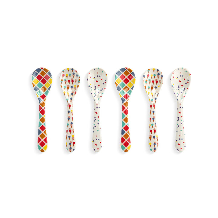 Confetti Celebration Melamine Ice Cream Bowl Set