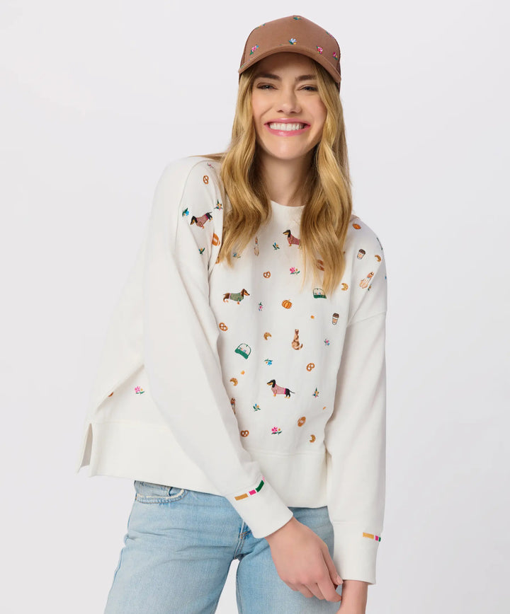 Autumn Errands Embroidered Sweatshirt