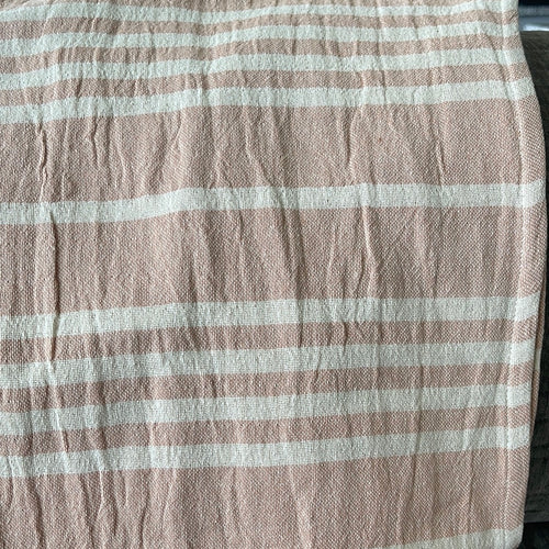 72” Pale Pink Striped Table Runner