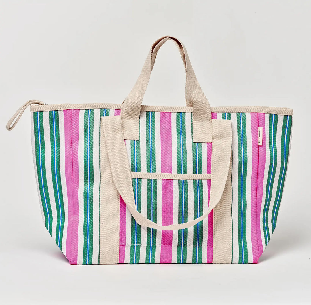 Seagrass Stripe Cooler Tote