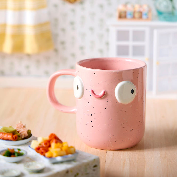 Whimsical Character Face Mug – 14 oz