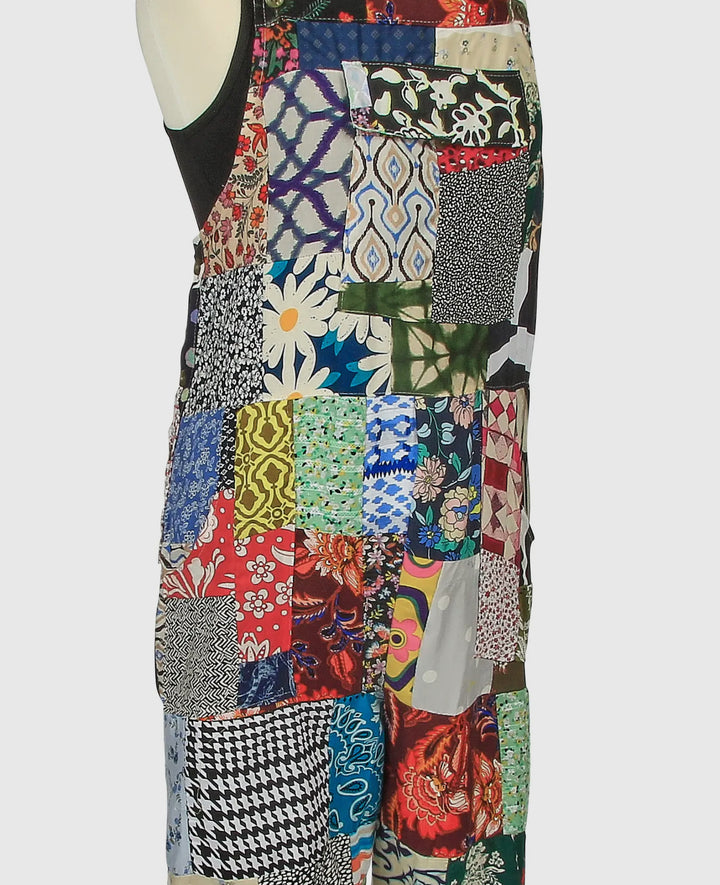 The One-of-a-Kind Patchwork Short Overall