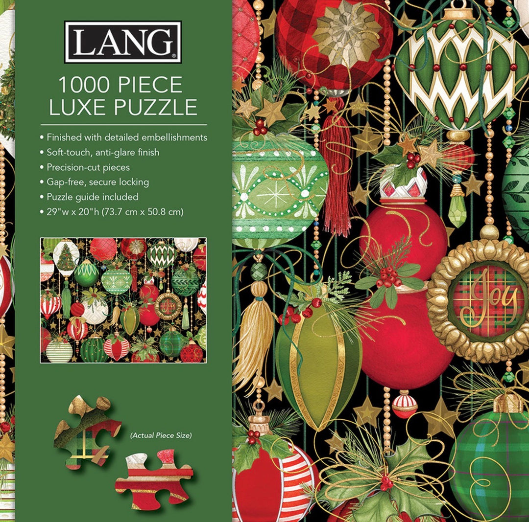 Christmas Ornament Elegance 1000-Piece Luxe Puzzle by LANG
