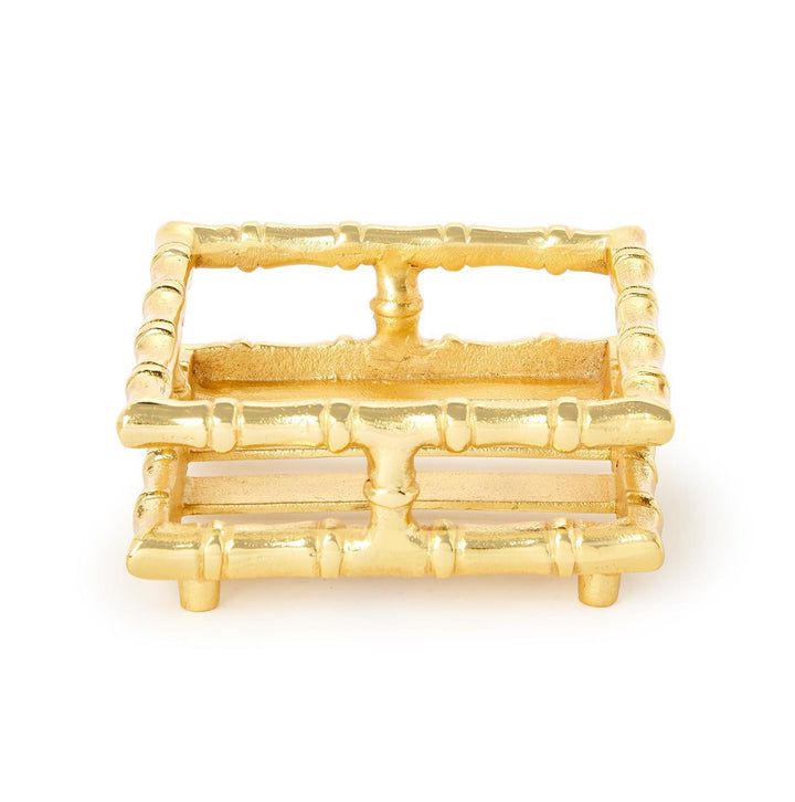 Gold Faux Bamboo Cocktail Napkin Holder