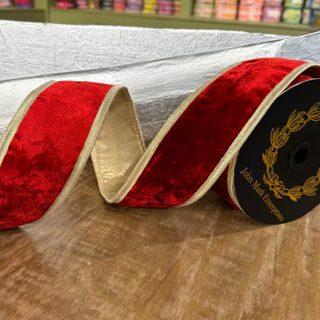 John Mark Enterprises: Red Velvet & Gold Ribbon