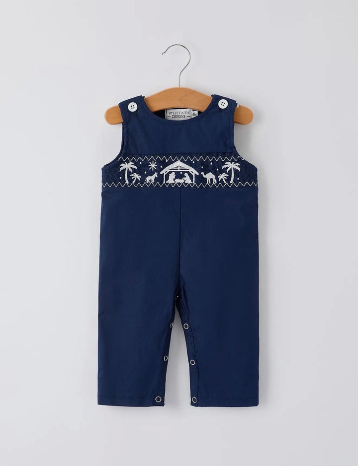 O Holy Night Nativity Smocked Jon Jon