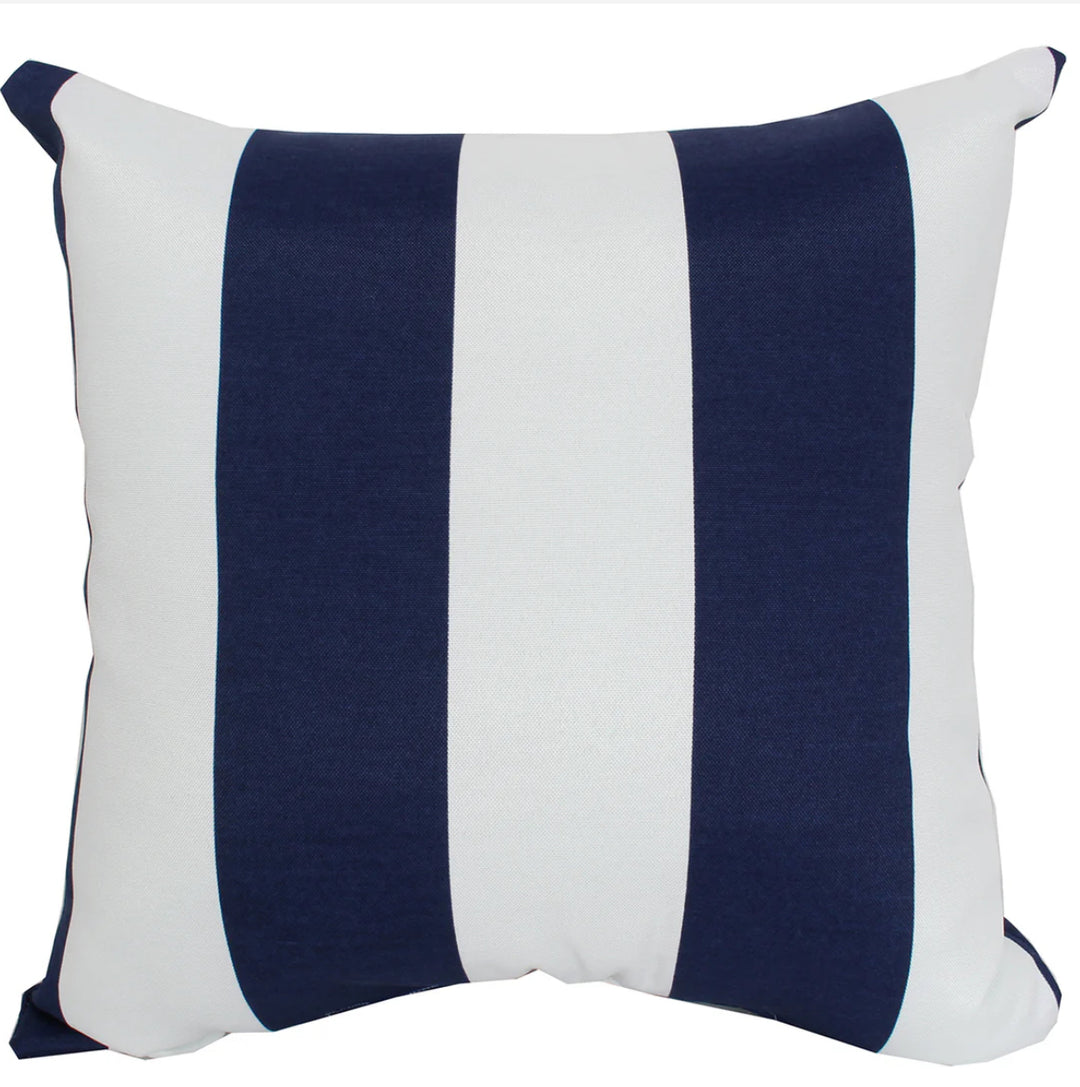 Navy Cabana Stripe Outdoor Pillow