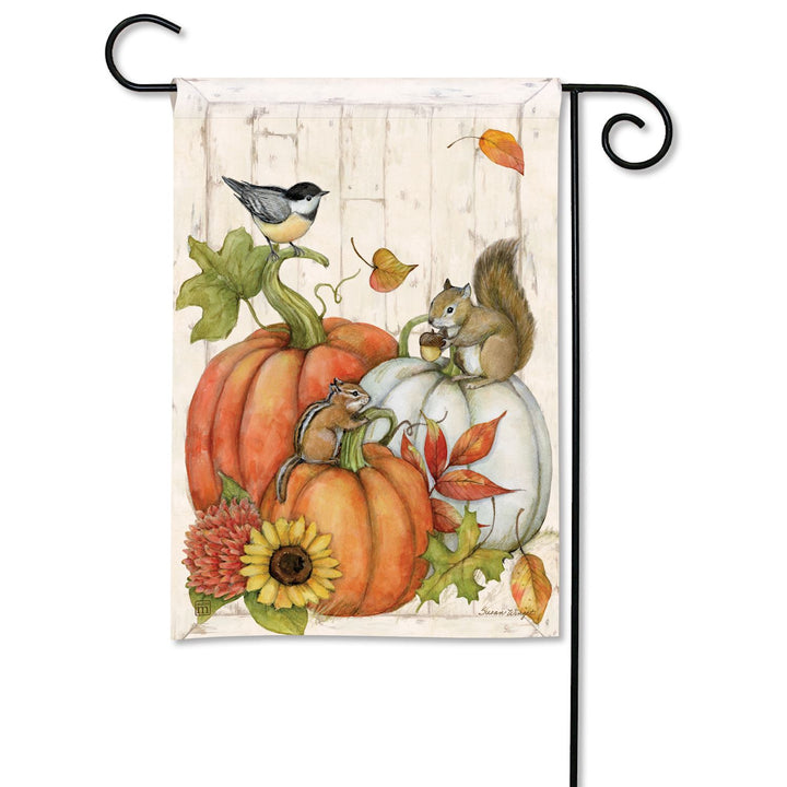 Woodland Pumpkin Pals Garden Flag