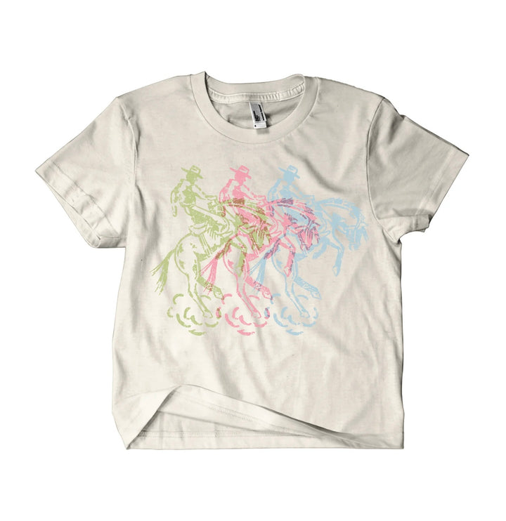 Triple Rider Mid-Length Crop Tee