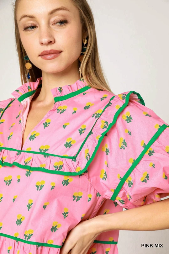 Floral Tiered Babydoll Dress