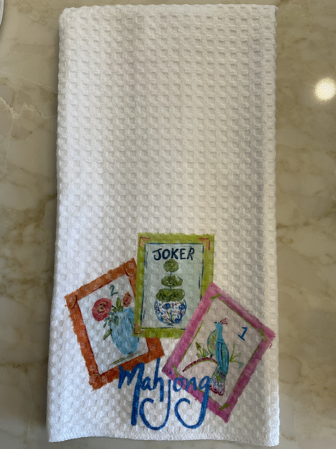 Mahjong Waffle Weave Towel