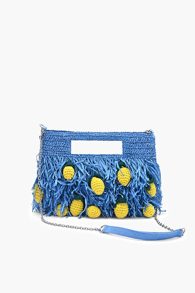 Limoncello Grove Fringed Raffia Bag