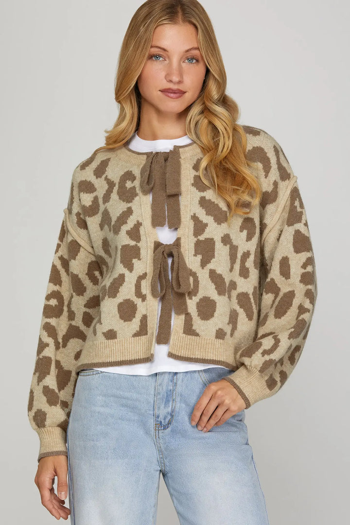 Wild at Heart Tie-Front Cardigan