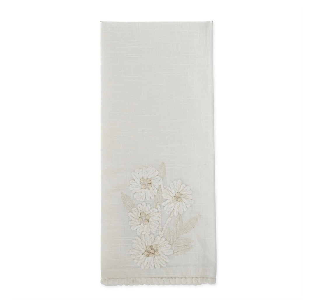 Ivory Heirloom Floral Hand Towel