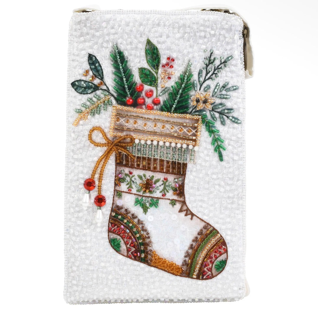 Christmas Stocking Beaded Club Bag